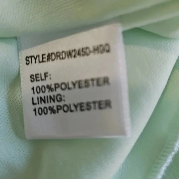 Gianni Bini Swiss Dot Ruffle Mini Dress Mint Green Size L NWT - Picture 5 of 6